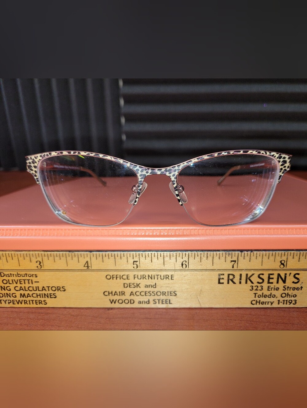 Betsey Johnson Leopard Print Ophthalmic Eyeglass Frame